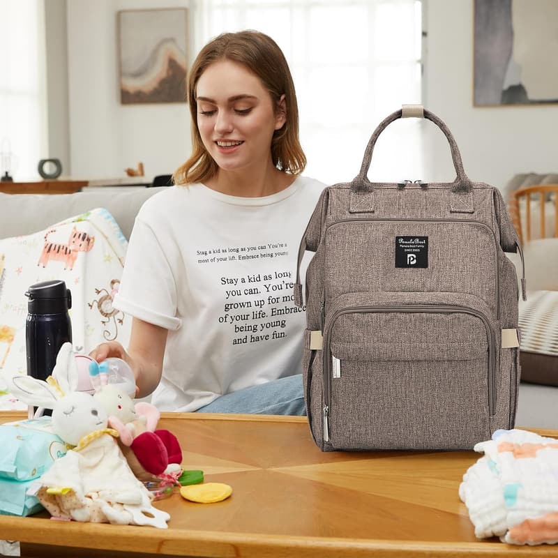 Stylischer Wickelrucksack für Babys – wasserabweisend, multifunktional, mit Wickelunterlage