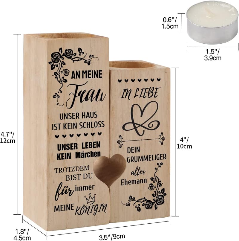 Jahrestagsgeschenk: Kerzenständer 
