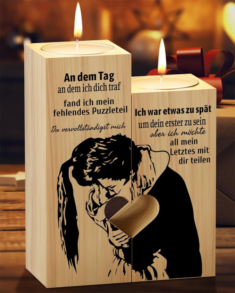Jahrestagsgeschenk: Kerzenständer mit 