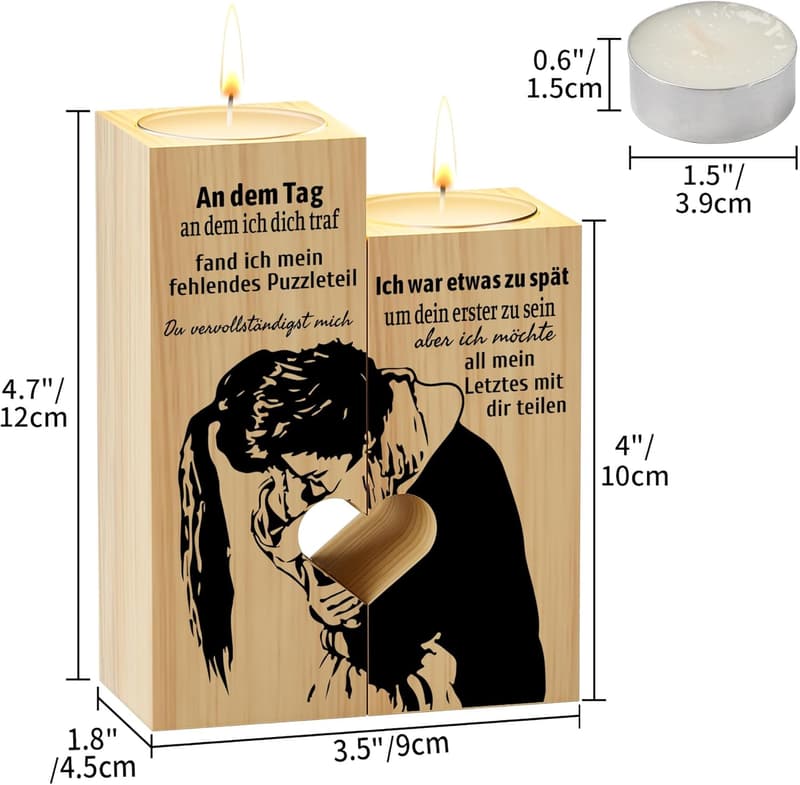 Jahrestagsgeschenk: Kerzenständer mit 