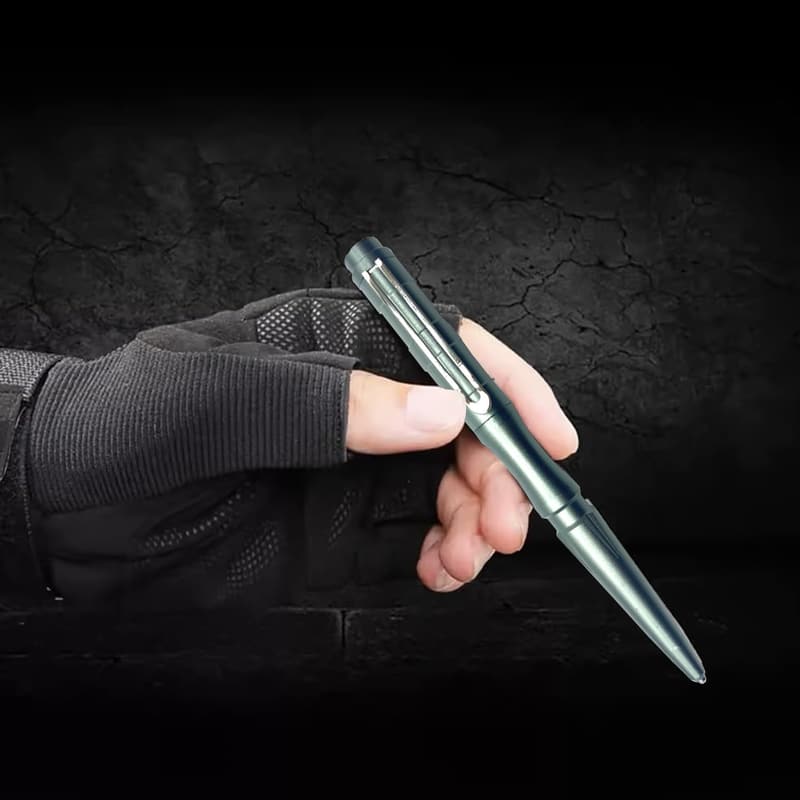 Taktischer Kugelschreiber aus Aluminium für Männer, Survival-Gadget mit Geschenkbox