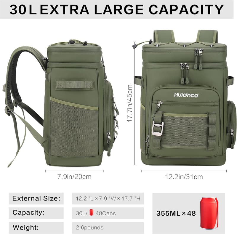 Großer wasserdichter Kühler-Rucksack, faltbar und auslaufsicher