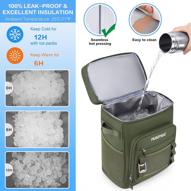 Großer wasserdichter Kühler-Rucksack, faltbar und auslaufsicher