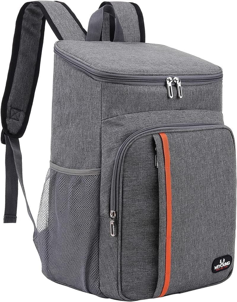 Isolierter Kührrucksack für Picknick und Camping, 28L, grau