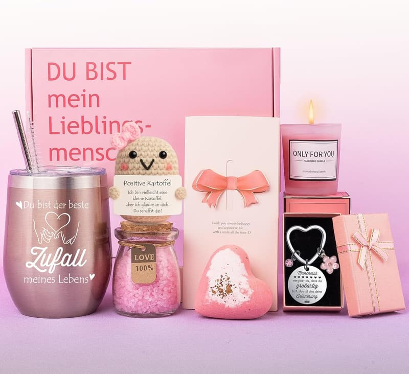Liebevoller Geschenkset für Frauen – „Du bist der beste Zufall“