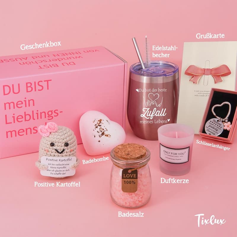 Liebevoller Geschenkset für Frauen – „Du bist der beste Zufall“