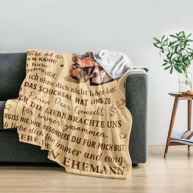 Hochzeitstagsgeschenk Decke 150x130CM für Paare