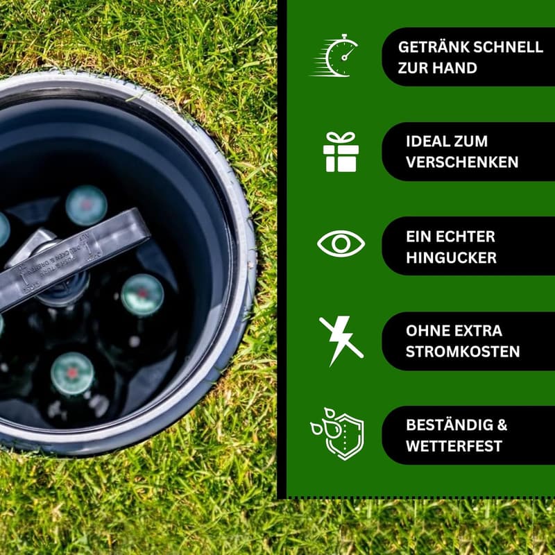 Outdoor Bierkühler aus robustem Material für bis zu 15 Flaschen