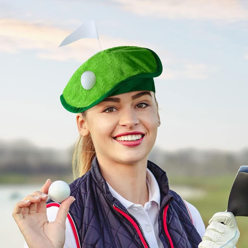 Grüne Golf-Baskenmütze für Männer - Lustige Kopfbedeckung für Golfer