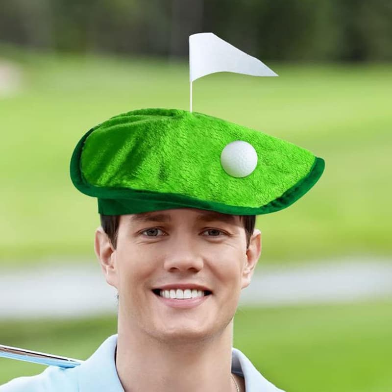 Grüne Golf-Baskenmütze für Männer - Lustige Kopfbedeckung für Golfer