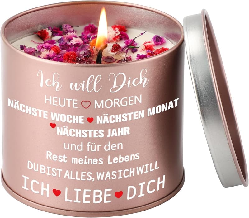 Lavendelkerze 9 OZ für den Hochzeitstag – Geschenk für Frauen