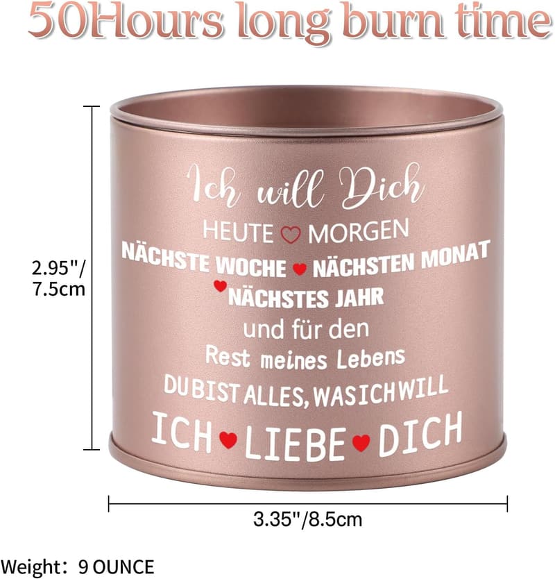 Lavendelkerze 9 OZ für den Hochzeitstag – Geschenk für Frauen