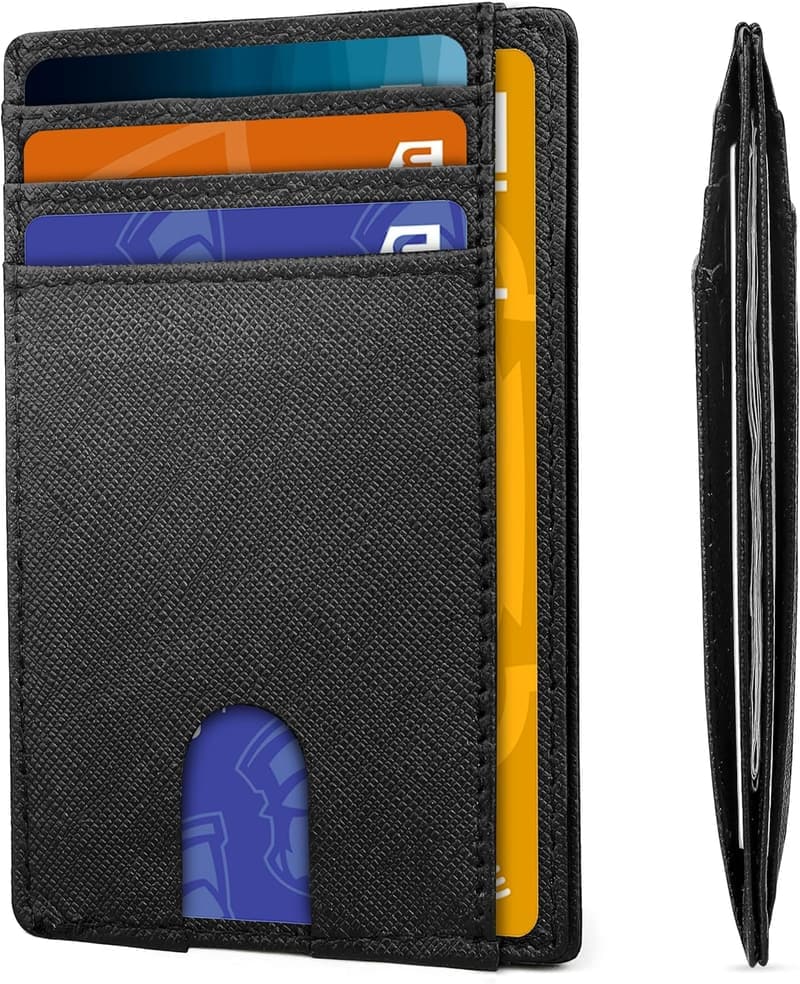 Minimalistische Geldbörse für Herren aus echtem Leder mit RFID-Schutz