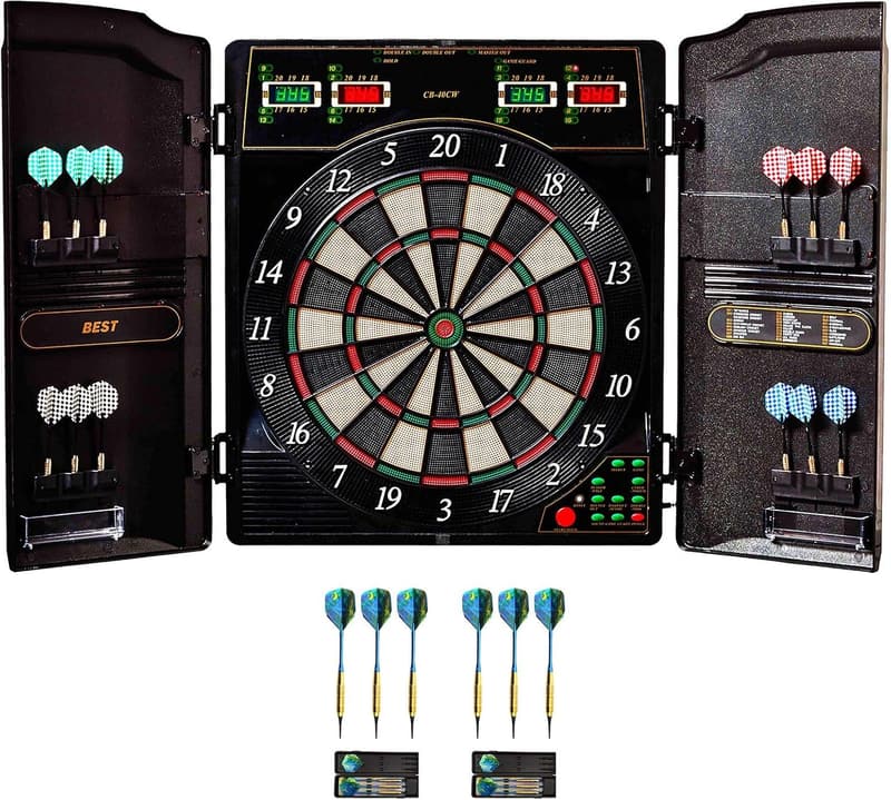 Elektronische Dartscheibe Oxford 1.0 mit 12 Dartpfeilen und Zubehör