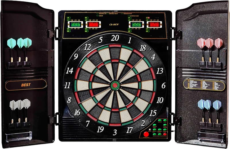 Elektronische Dartscheibe Oxford 1.0 mit 12 Dartpfeilen und Zubehör
