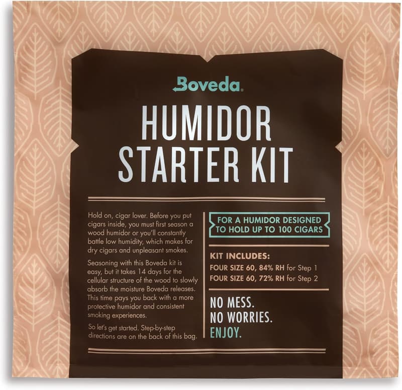 Boveda Humidor-Starter-Set für Zigarren mit 2-Wege-Feuchtigkeitskontrolle