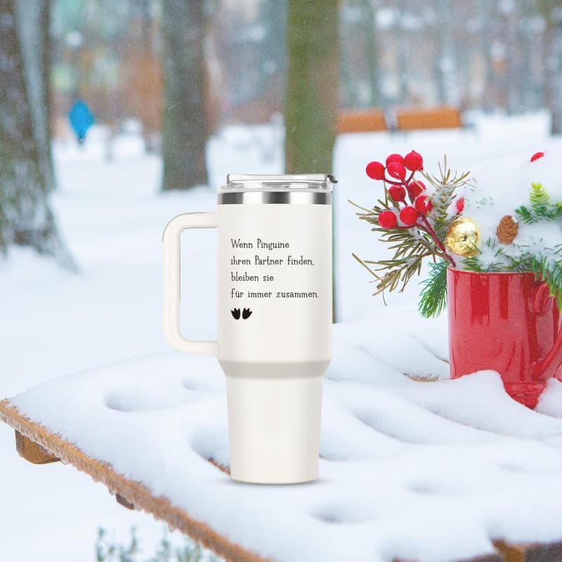 Jahrestagsgeschenk für Frauen – Ich liebe Dich Thermobecher 40 oz