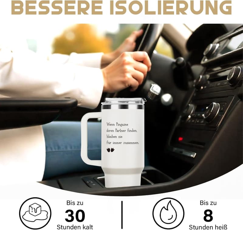 Jahrestagsgeschenk für Frauen – Ich liebe Dich Thermobecher 40 oz