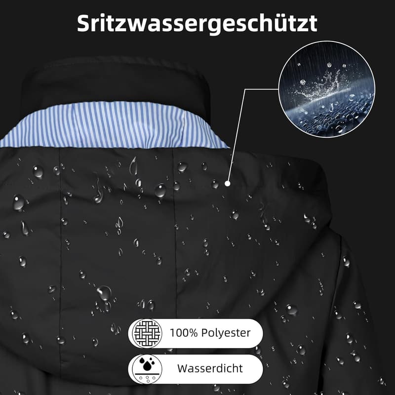 Durio Damen Regenjacke - Wasserdicht und Atmungsaktiv für Outdoor-Aktivitäten