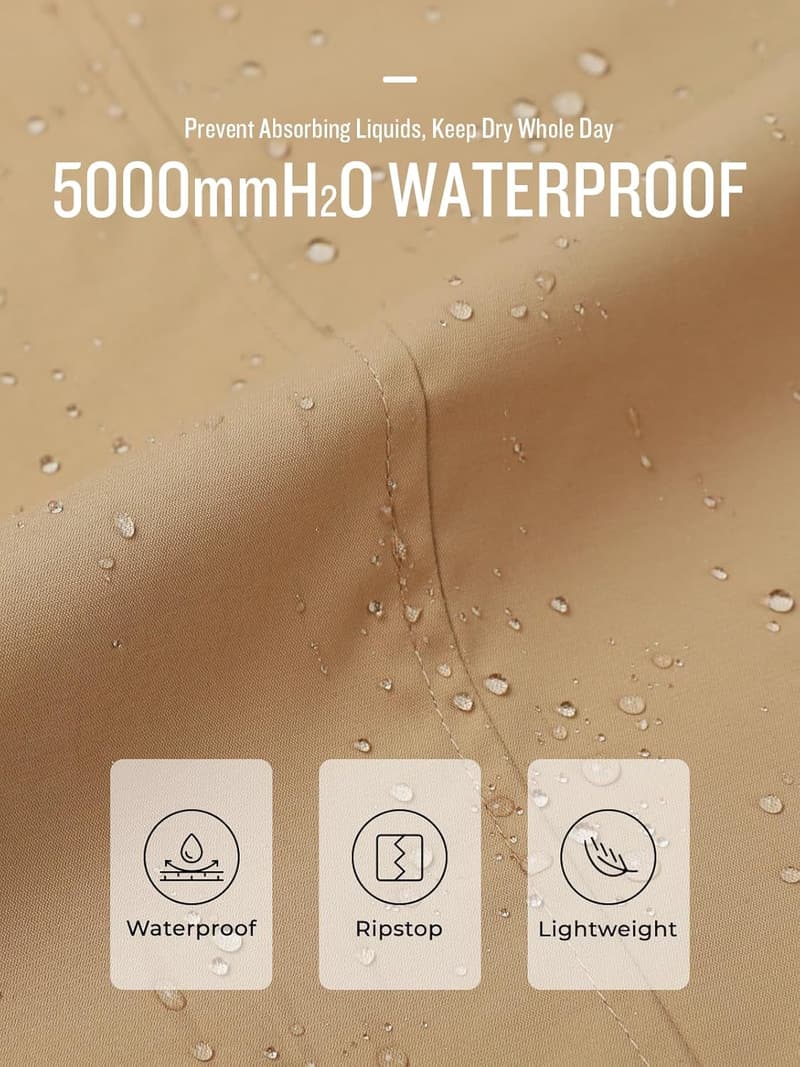 Damen PONCHO Regenjacke wasserdicht mit Kapuze - ideal für Frühling bis Herbst