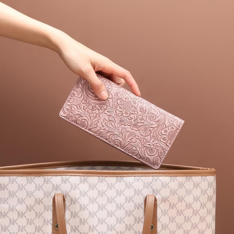 Vintage Damen-Geldbörse mit RFID-Schutz und 11 Kartenfächern