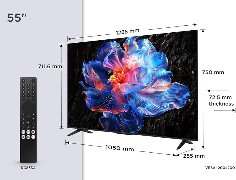 TCL 55 Zoll 4K HDR Smart TV mit Google TV & Dolby Audio