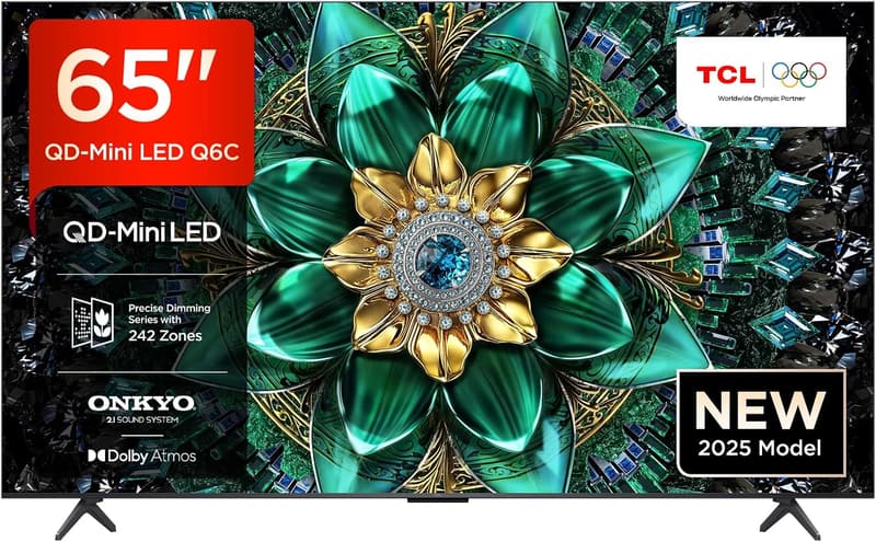 TCL 65Q6C 65 Zoll 4K QD-Mini LED Fernseher mit Google TV