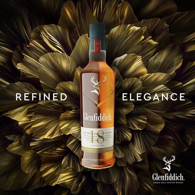 Glenfiddich 18 Jahre Single Malt Whisky in Geschenkverpackung, 70cl