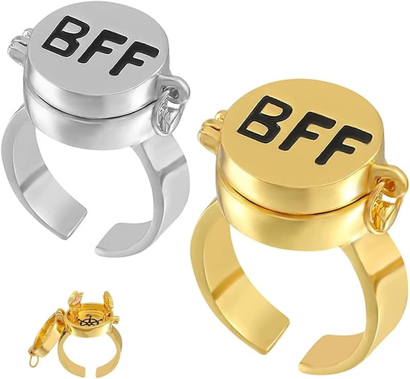 BFF Ring-Set für beste Freunde – Einstellbare Freundschaftsringe