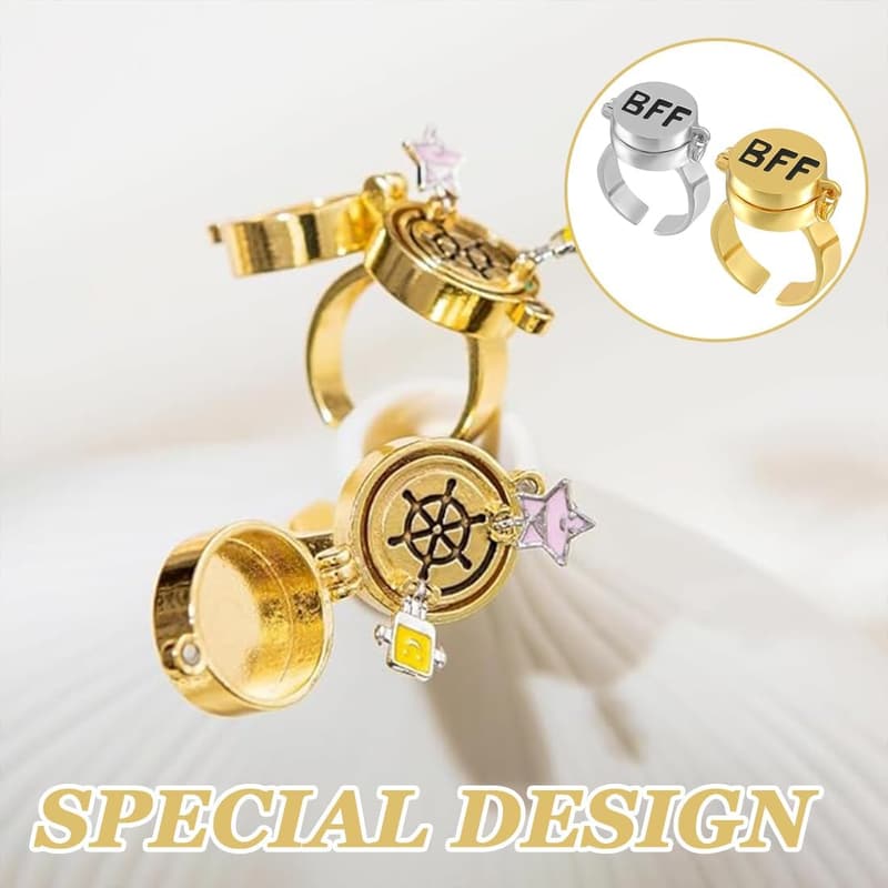BFF Ring-Set für beste Freunde – Einstellbare Freundschaftsringe