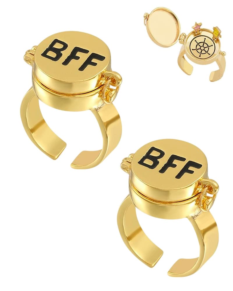 BFF Ring für Beste Freunde – Einstellbarer Offener Ring als Freundschaftsgeschenk