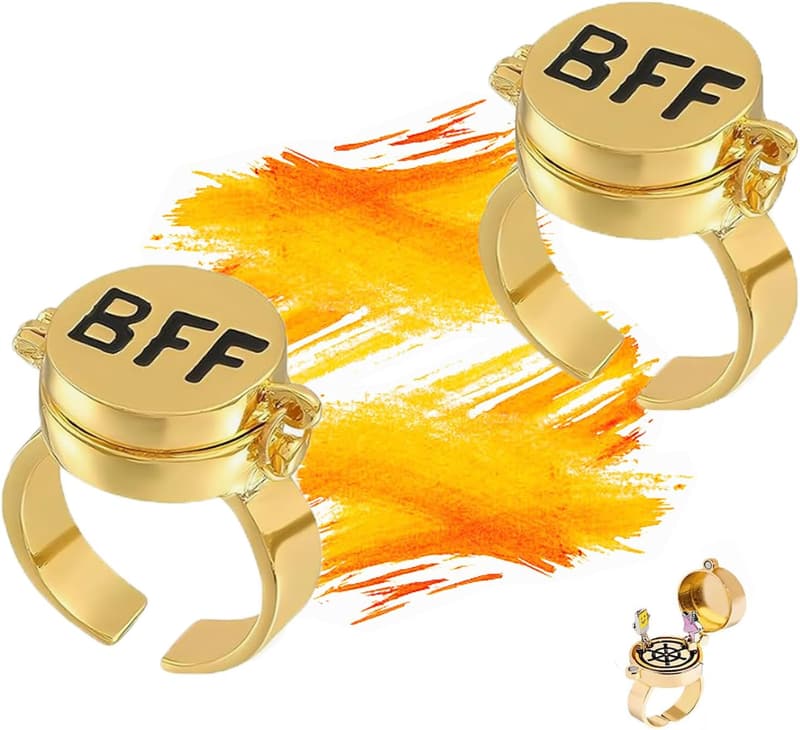 BFF Erinnerungsring-Set für beste Freundinnen, offenes Design