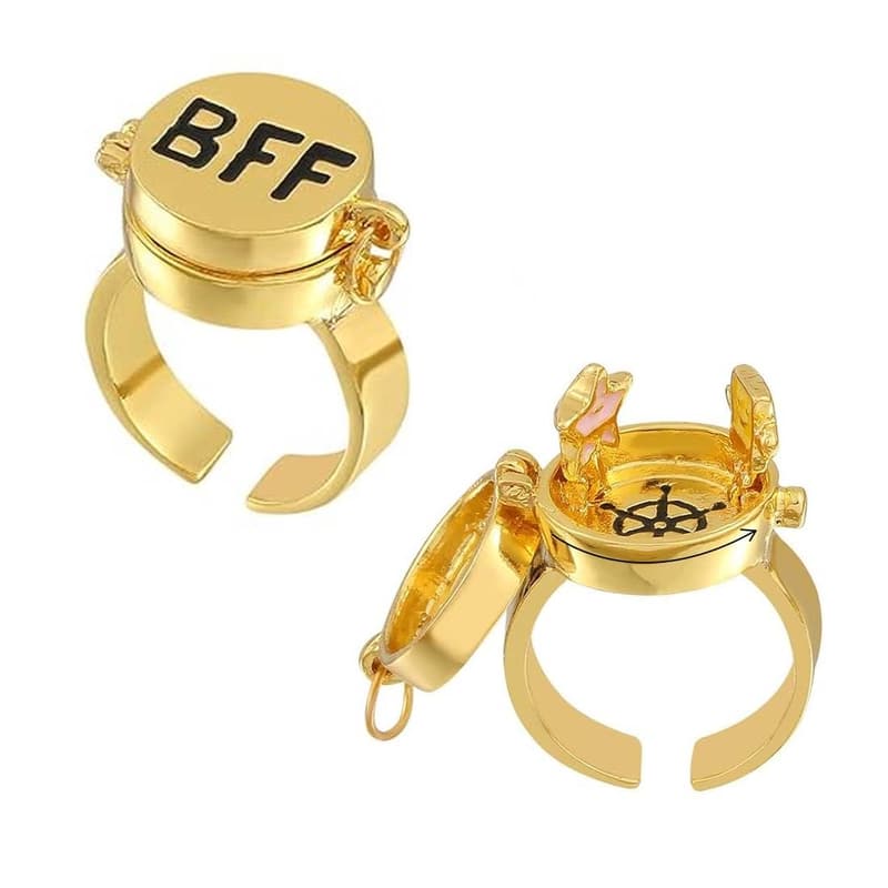 Einstellbare Freundschaftsringe für Frauen – 2er Set BFF Schmuck