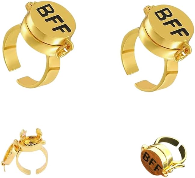 Geschenk für beste Freunde: 2 Stück Anime Design BFF Ringe, verstellbar