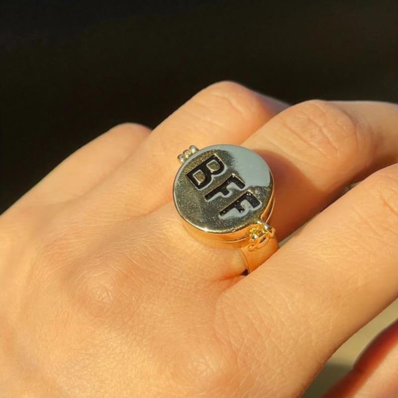 Geschenk für beste Freunde: 2 Stück Anime Design BFF Ringe, verstellbar