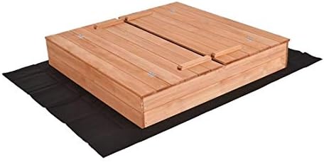 Sandkasten mit Deckel aus imprägniertem Holz 120x120 cm
