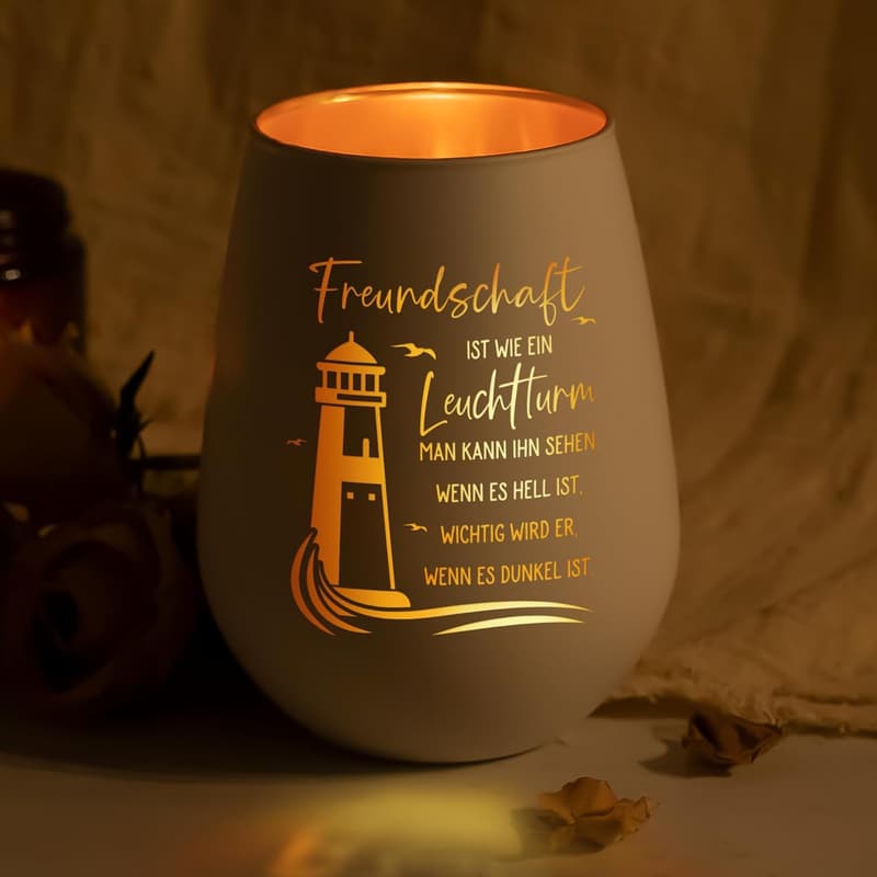 Personalisierte Windlichter mit Gravur – Geschenk für beste Freundin