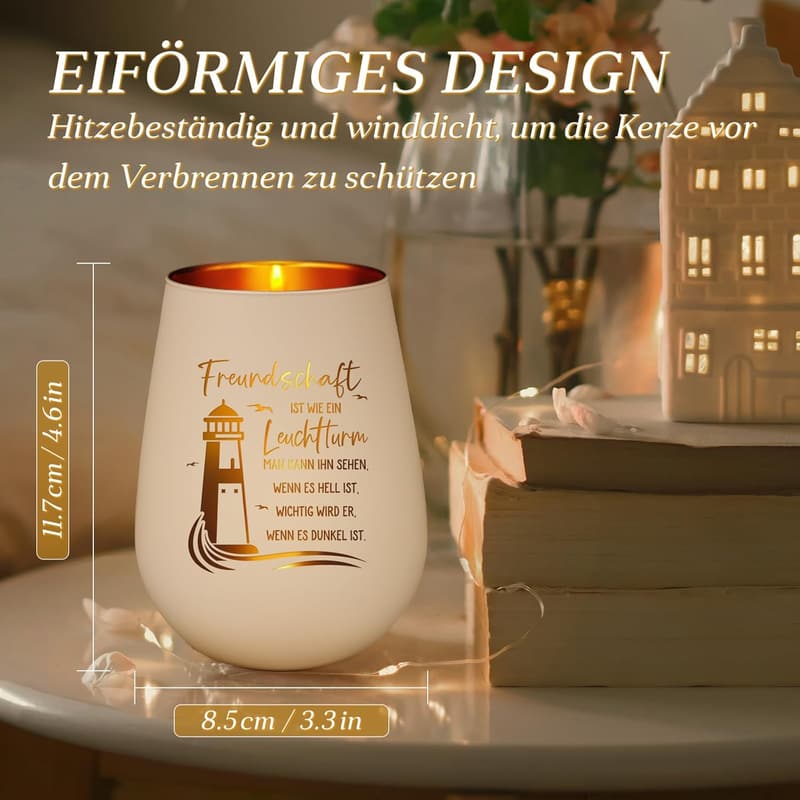 Personalisierte Windlichter mit Gravur – Geschenk für beste Freundin
