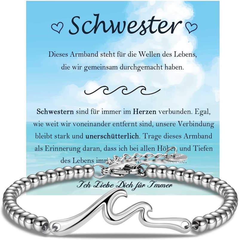 Wellenarmband für Frauen – perfektes Geschenk zum Geburtstag und Valentinstag