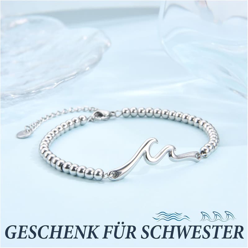 Wellenarmband für Frauen – perfektes Geschenk zum Geburtstag und Valentinstag