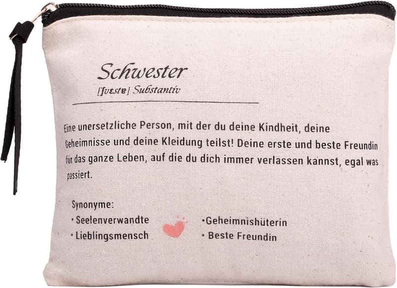 Kosmetiktasche für Mädchen zur Jugendweihe – Klein, naturfarben
