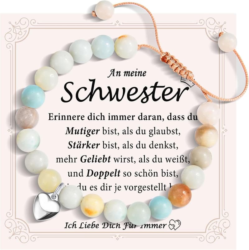 Amazonit Perlen Armband für Mädchen – Geschenk zum Geburtstag