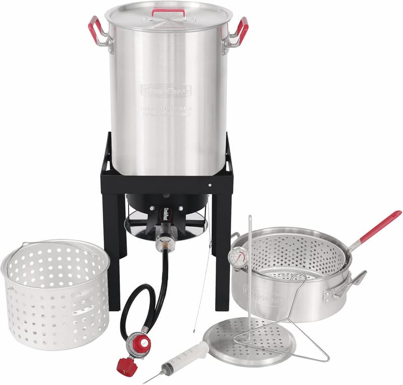30 Qt. Truthahnfritteuse & 10 Qt. Fischfritteuse Set für den Außenbereich