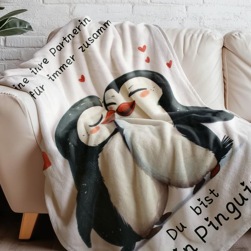 Du bist mein Pinguin Decke - Valentinstagsgeschenk für Paare 150x200CM