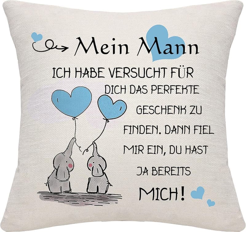 Kissenbezug für Ehemann – Geburtstagsgeschenk oder Valentinstag