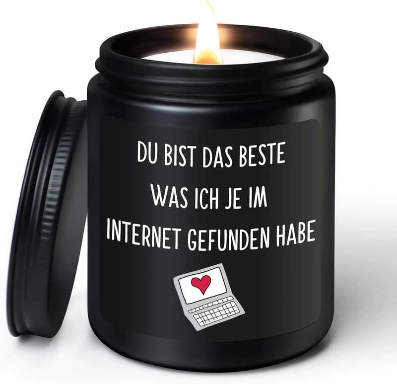 Sandelholz Duftkerze für Paare – Valentinstag Geschenke
