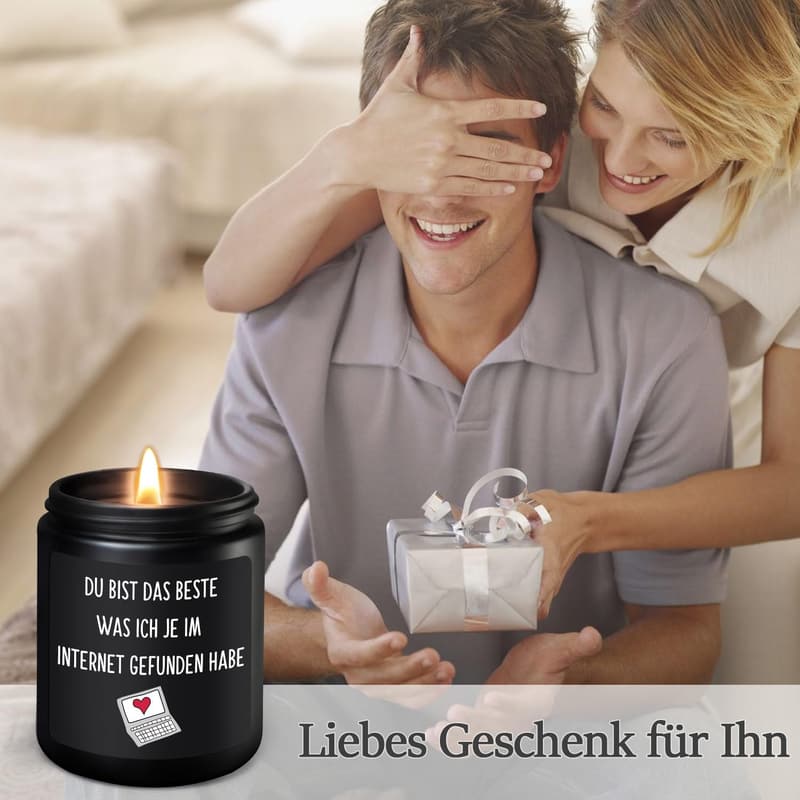 Sandelholz Duftkerze für Paare – Valentinstag Geschenke