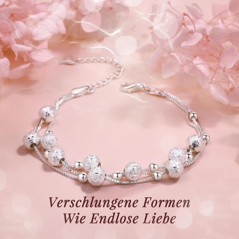 Silbernes Perlenarmband für Töchter – Inspirierendes Geburtstagsgeschenk