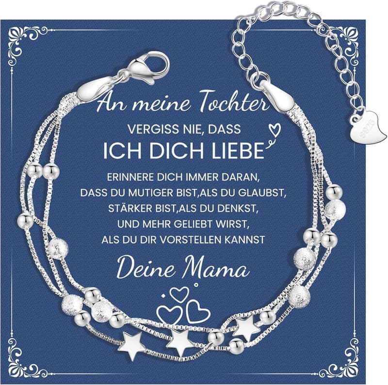 925 Sterlingsilber-Armband für Töchter - Kreatives Geburtstagsgeschenk
