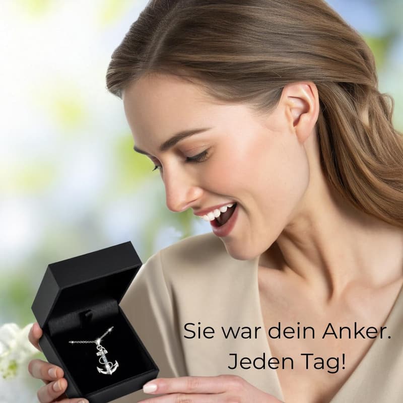 Ankerkette 925 Silber für Frauen – Geschenkbox inklusive – Halt, Vertrauen & Liebe